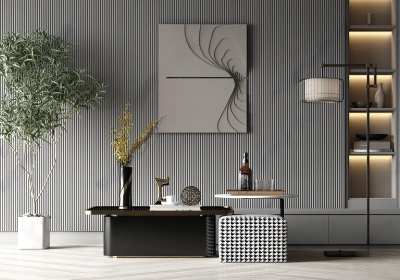 现代茶几3D模型下载